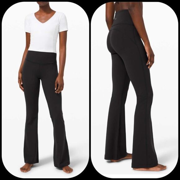 lululemon athletica Pants - Lululemon Groove Pant Flare Super High-Rise Black Size 14 NWT‎